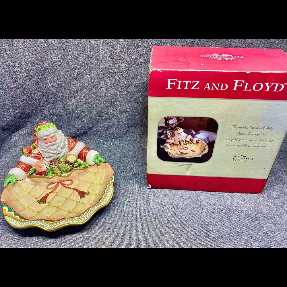 Fitz and Floyd Santa serving tray